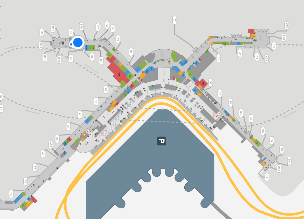 New Interactive Map Explore Sea Tacs Terminal By Each Concourse For